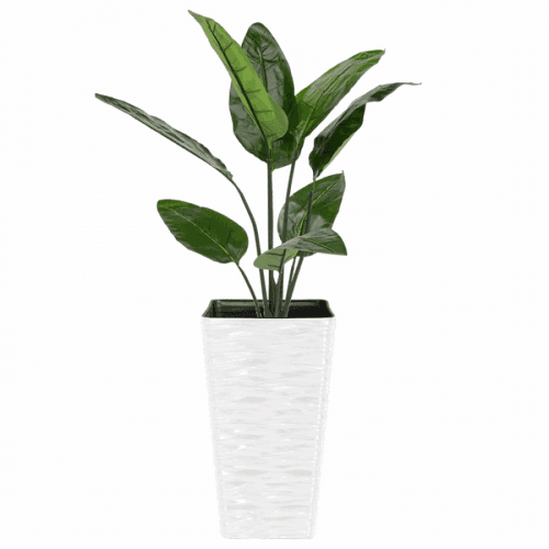 Květináč, plast, bílá, BENEL