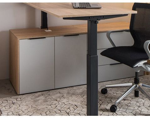 Zostava 2 skriniek k písaciemu stolu Home Office, dub sonoma/svetlosivá%