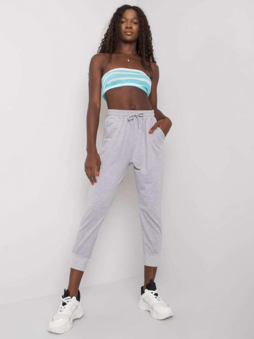 Šedé dámske bavlnené nohavice S / M