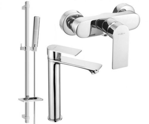 MEXEN - Royo DQ72 Set umyvadlové a sprchová baterie s příslušenstvím, chrom 72214DQ72-00