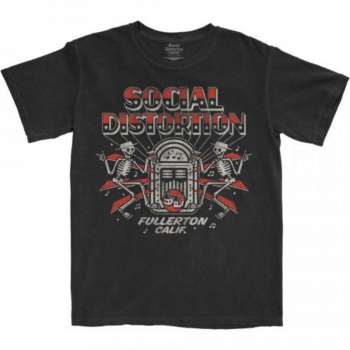 Social Distortion - Tričko Jukebox Skelly - Muž, Unisex, Čierna, S