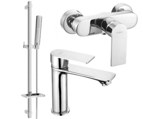MEXEN - Royo DQ72 Set umyvadlové a sprchové baterie s příslušenstvím, chrom 72204DQ72-00