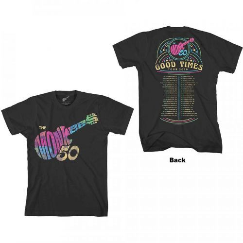 The Monkees - Tričko Guitar Discography - Muž, Unisex, Čierna, S