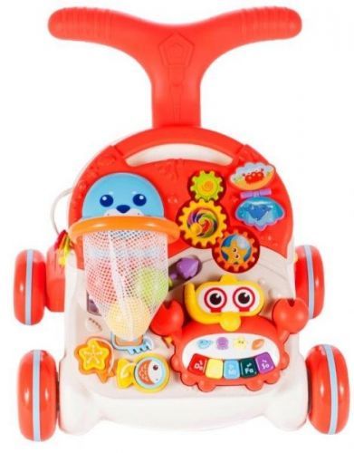 HUANGER  interaktivní chodítko a stoleček 2v1 ČERVENÁ