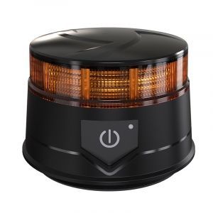 Led maják AKU - oranžový 30x0,7W LED nabíjací s magnetom ECE R65 R10 (102x75mm)