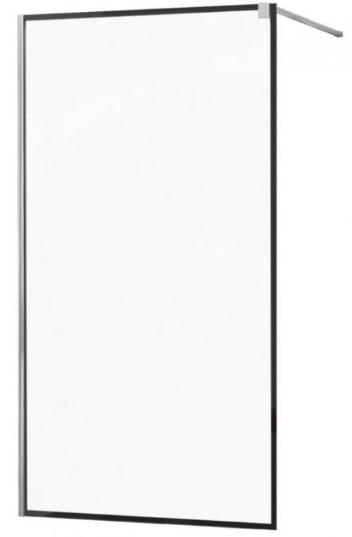 MEXEN - KIOTO Sprchová zástěna WALK-IN 50x200 cm 8 mm, chrom, černý profil 800-050-101-01-70