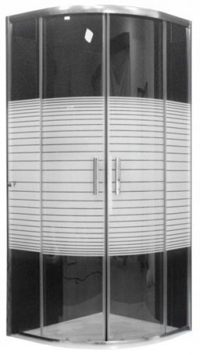 MEXEN - Rio Sprchový kout 70x70 cm, sklo proužky, chrom 863-070-070-01-20