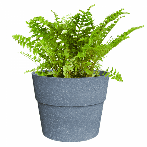 Květináč, plastový s kameninovým práškem, grafit, AUSON TYP 1