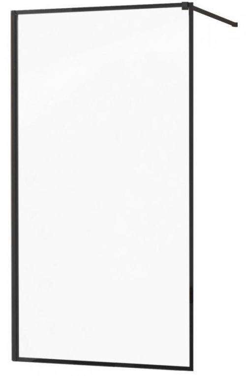 MEXEN - KIOTO Sprchová zástěna WALK-IN 120x200 cm 8 mm, černá, černý profil 800-120-101-70-70