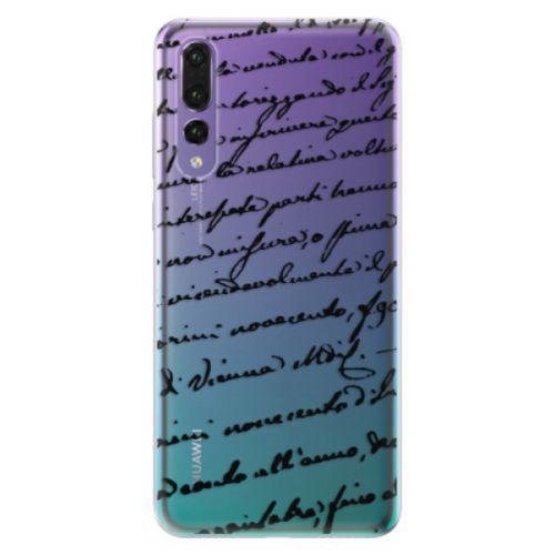 Odolné silikónové puzdro iSaprio - Handwriting 01 - black - Huawei P20 Pro