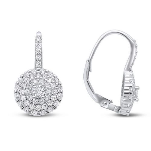 Brilio Silver Úchvatné strieborné náušnice so zirkónmi EA12