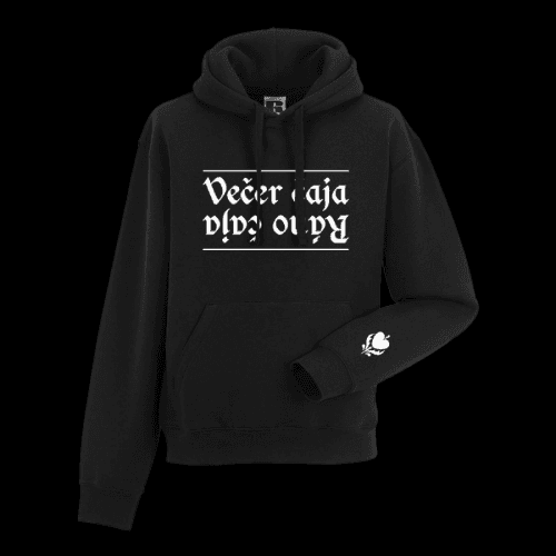 Bekim - Mikina Ráno čaja, večer čaja - Muž, Čierna, XS