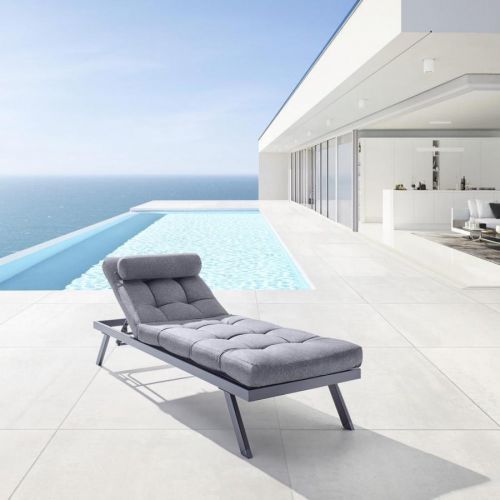 Záhradné Lehátko Avola Sivá
