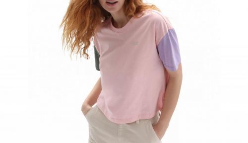 Vans  WM Relaxed Boxy ColorBlock Powder PinkTyme ružové VN0A5L64YYN