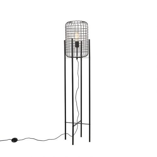 Priemyselná stojaca lampa čierna - Bliss Vefa