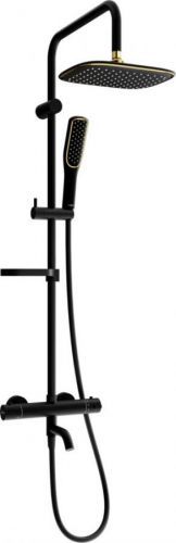 MEXEN - KX49 vanový sloup s termostatickou baterií, černá / zlato 779004991-75