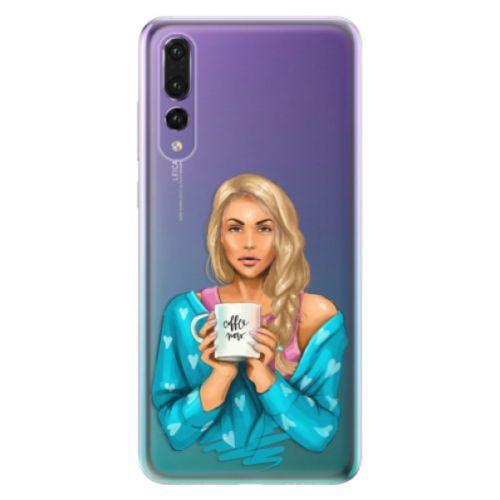 Odolné silikónové puzdro iSaprio - Coffe Now - Blond - Huawei P20 Pro