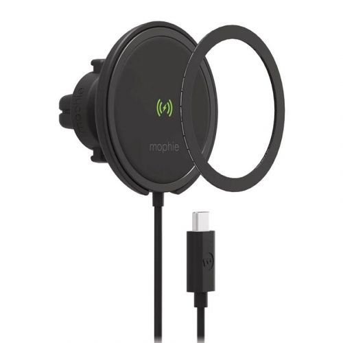 Držiak na mobil Mophie Snap+ bezdrátové nabíjení 15W čierny Bezdrátový nabíjecí držák kompatibilní s Apple MagSafe a výkonem až 15W. Díky Snap adaptér