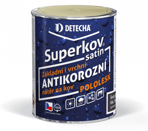 Superkov satin - vysokoodolný antikorózny syntetický náter RAL 7032 - štrková šedá 0,8 kg