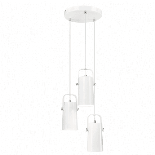 Visící lampa, bílá / kov, DEVAN