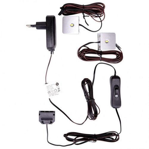 Sada Osvetlenia Sklenenej Pol. Led Sklen. Police Klipy