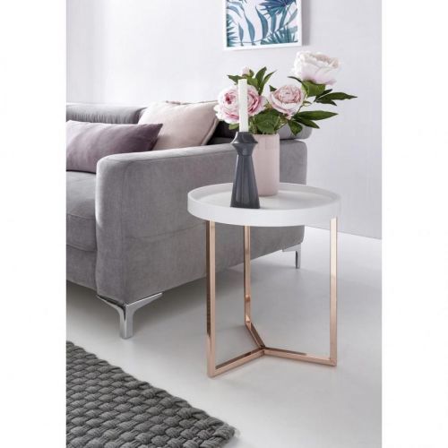 Príručný Stolík Wl5.239 Biely/medený