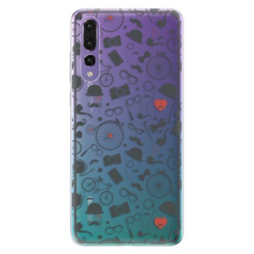 Odolné silikónové puzdro iSaprio - Vintage Pattern 01 - black - Huawei P20 Pro