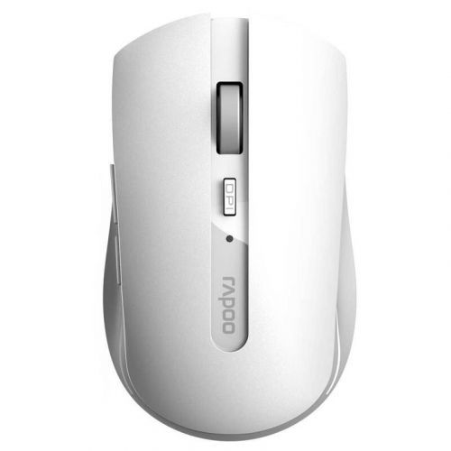 Myš Rapoo 7200M biela bezdrôtová myš • optický senzor • Bluetooth • bezdrôtové pripojenie 2,4 GHz • dosah až 10 metrov • citlivosť 1 600 DPI • 4 tlači