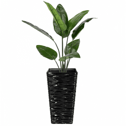 Květináč, plast, černá, BENEL