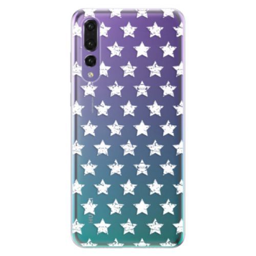 Odolné silikónové puzdro iSaprio - Stars Pattern - white - Huawei P20 Pro