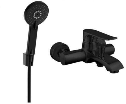 MEXEN - Pecos R40 vanová baterie se sprchou set, černá 7273R40-70