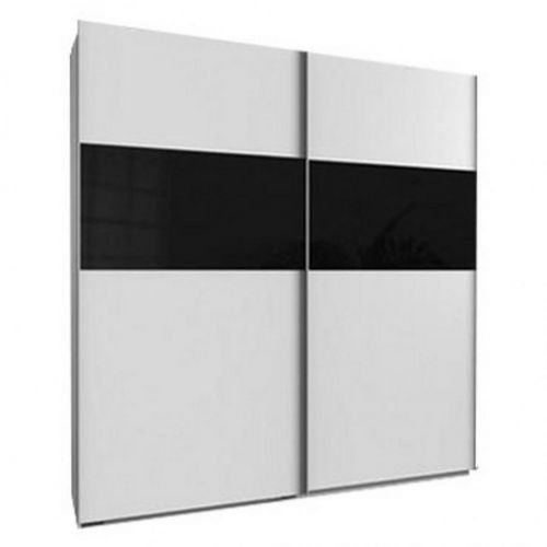 Skriňa S Posuvnými Dverami Bramfeld,biela/sklo Čierne