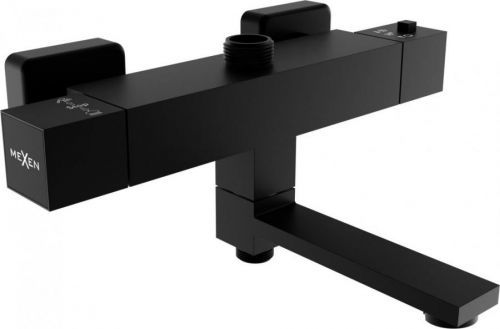 MEXEN - Cube termostatická vanová a sprchová baterie černá 77910-70