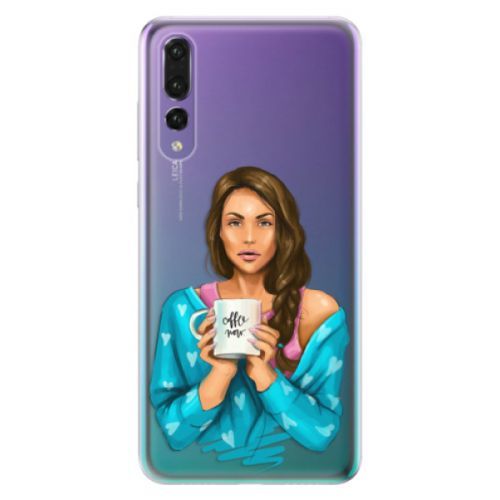 Odolné silikónové puzdro iSaprio - Coffe Now - Brunette - Huawei P20 Pro