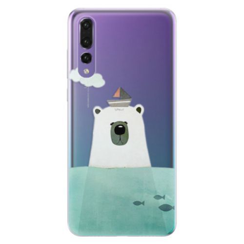 Odolné silikónové puzdro iSaprio - Bear With Boat - Huawei P20 Pro