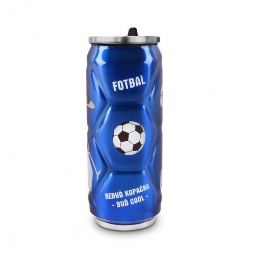 Orion Termoska-plechovka FUTBAL 0,5 l, modrá,