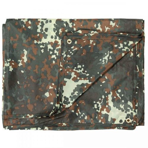 Nepremokavá plachta s okami MFH Tarp 5x6 m - flecktarn