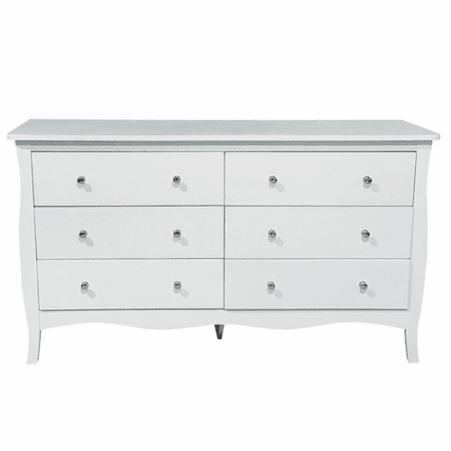 Komoda, bílá s extra vysokým leskem, ETKIN