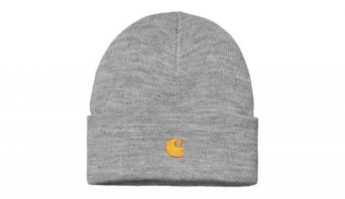 Carhartt WIP Chase Beanie Grey Heather / Gold tyrkysové I026222_00M_XX