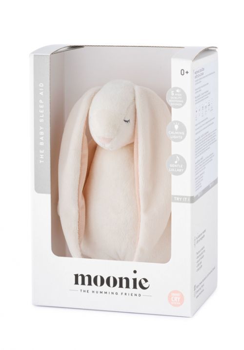 MOONIE Uspávačik Zajačik Powder krém. / Ružová
