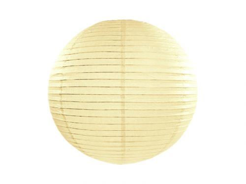 PartyDeco Okrúhly papierový lampión - krémový 25 cm