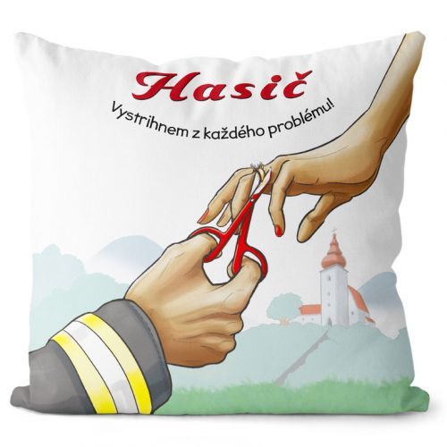 Vankúš Hasič vystrihne (Veľkosť: 40 x 40 cm)
