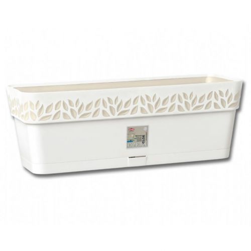 truhlík samozavlažovací Cloe plastový biały 50x18x17cm