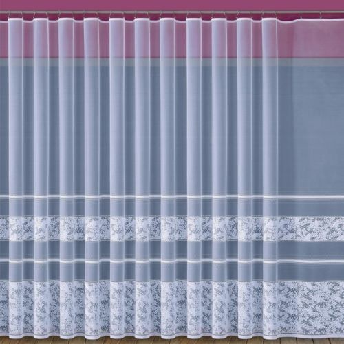 Žakárový záves 618/D349/180 biely. Tovar na mieru