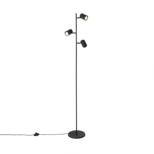 Moderne vloerlamp zwart 3-lichts - Jeana