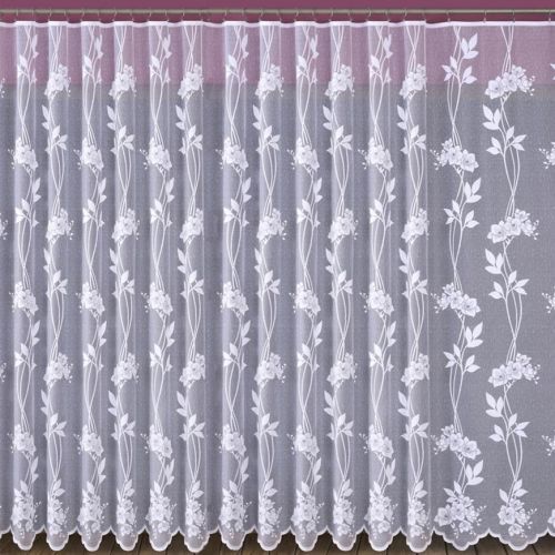 Žakárový záves 618/D343/180 biely. Tovar na mieru