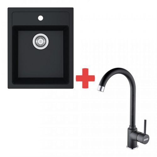 FRANKE SID 610-40 CIERNY + FP 9000 ONYX, 114.0508.416