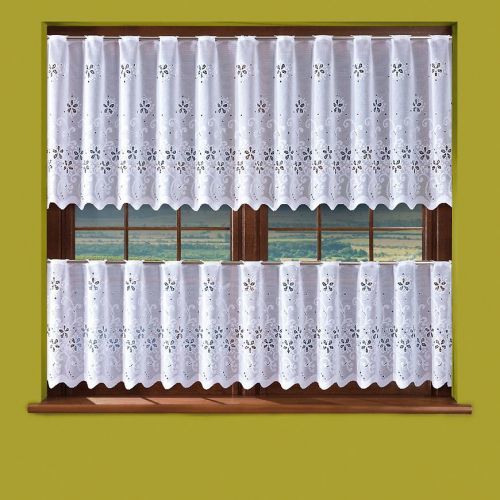 Žakárový záves 625D365/50 biely. Tovar na mieru