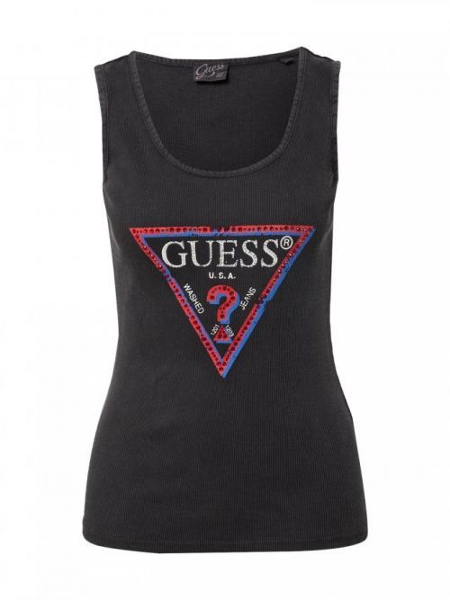 GUESS Top 'Olympia'  čierna / červená / modrá / biela