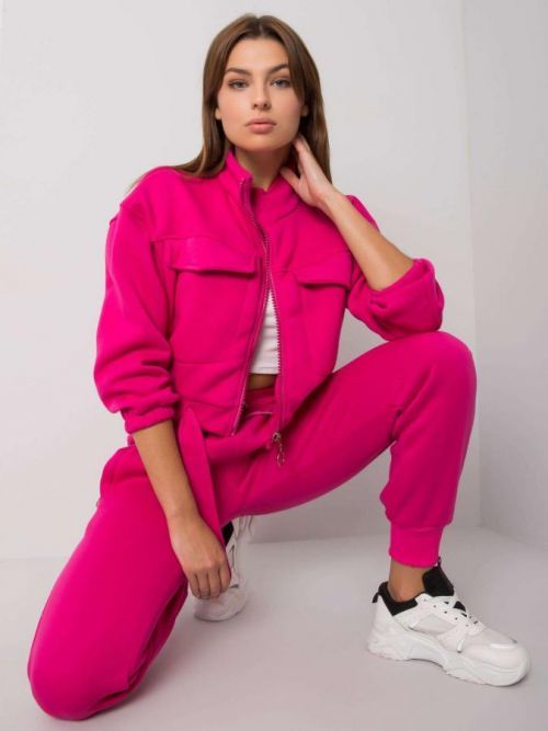 Dámska fuchsiová mikina na zips S